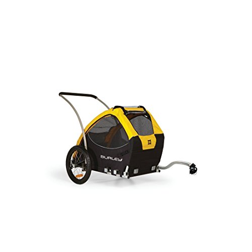 Burley Design Tail Wagon Bike Trailer, Yellow/Black, 16-Inch