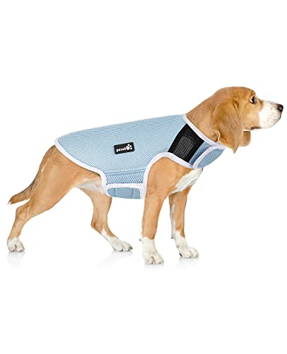 Pecute Dog Cooling Vest, Lightweight Dog Cooling Jacket with Breathable Mesh, Evaporative Cooler Coat for Dog, UV Protection Shirt for Outdoor Hiking Training, 6 Sizes for Small Medium Large Dogs