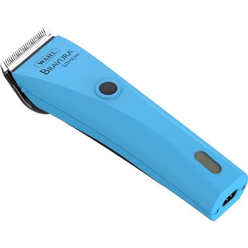 Wahl Professional Animal Bravura Lithium Ion Clipper - Pet, Dog, Cat, and Horse Corded/Cordless Clipper Kit, Turquoise (41870-0438)