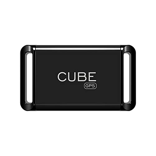 Cube GPS Tracker for Vehicles Assets Kids, Mini GPS Trackers for Dogs, Car Tracker Device: Real Time Worldwide Location SOS Pings Geo-Fencing + Rechargeable Battery Requires Subscription