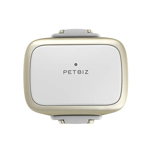 PETBIZ G1-US GPS Pet Tracker, Real-Time Dog Locator & Activity Monitor, 30 Days Ultra Long-Lasting Battery Lightweight Waterproof Dog Finder (White)