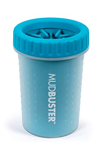 Dexas MudBuster Portable Dog Paw Cleaner, Medium, Blue Paw Cleaner for Dogs, Premium Quality Pet Supplies and Dog Accessories