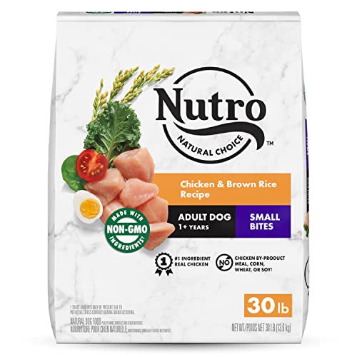Nutro Natural Choice Small Bites Adult Dry Dog Food, Chicken and Brown Rice Recipe, 30 lbs.