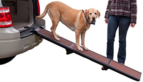 Pet Gear, Chocolate Travel Lite Ramp for Dogs & Cats, 71x16x4-inches, 15lbs, 200lb Load Capacity, Foldable, Rubber Grippers, Secure Placement, Patented Compact Easy-Fold Design, Two Models