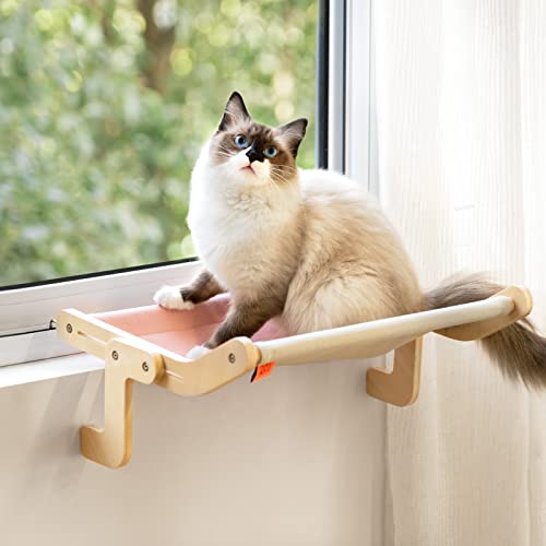 Cat Window Perch Cat Window Hammock Seat for Indoor Cats Sturdy Adjustable Steady Cat Bed Providing All-Around Sunbath Space Saving Washable Holds Up to 40 lbs
