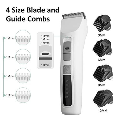 BOUSNIC Dog Clippers 2-Speed Cordless Pet Hair Grooming Clippers Kit - Professional Rechargeable for Small Medium Large Dogs Cats and Other Pets