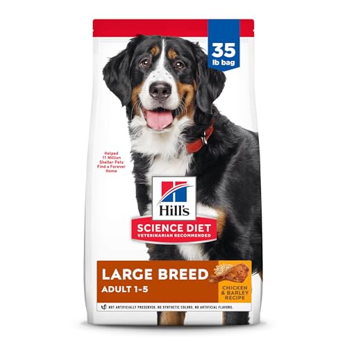 Hill's Science Diet Large Breed, Adult 1-5, Large Breed Premium Nutrition, Dry Dog Food, Chicken & Barley, 35 lb Bag