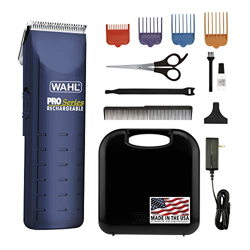 Wahl Pet Pro-Series Complete Home Pet Rechargeable Cordless Clipper Kit for Pet Grooming, Trimming, and Touchups; Works Best on Fine to Medium Double Coats