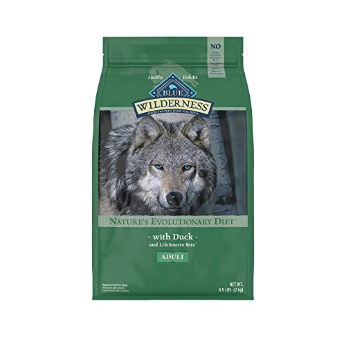 Blue Buffalo Wilderness High Protein, Natural Adult Dry Dog Food, Duck 4.5-lb