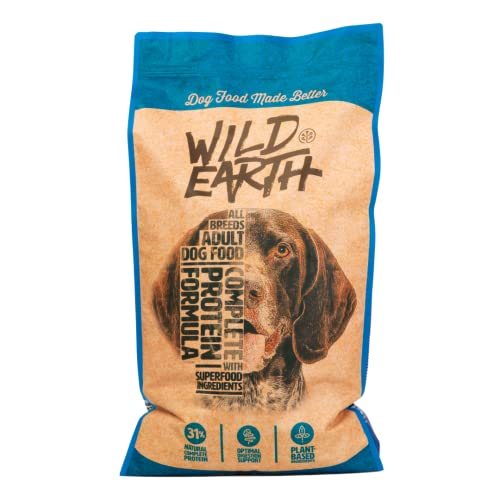 Wild Earth Dog Food for Allergies, Vegan Dry Dog Food, Plant Based Kibble, Vegetarian, 18 Pound (Pack of 1), Vegetarian-Developed for Complete Nutrition (Discont'd - New Formulas Available)