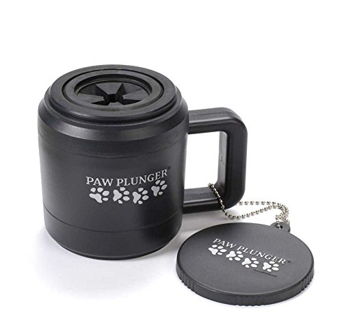 Paw Plunger – Dog Paw Cleaner - Dog and Puppy Essentials - Portable Dirty Paw Washer - Ideal for Medium Dogs - Black
