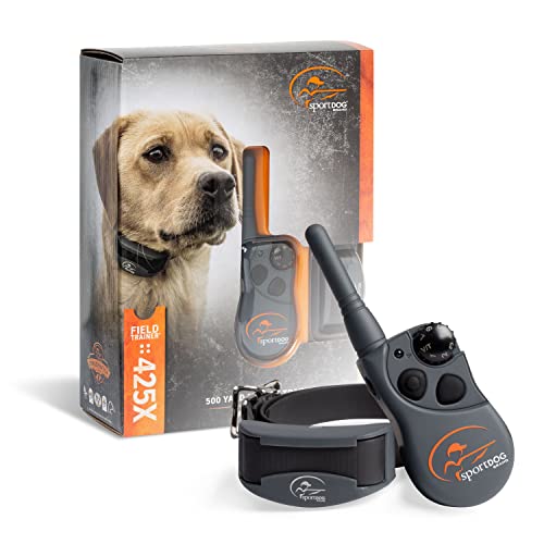 SportDOG Brand 425 Remote Trainers - 500 Yard Range E-Collar with Static, Vibrate and Tone - Waterproof, Rechargeable - Black (SD-425X) Dog Training Collar
