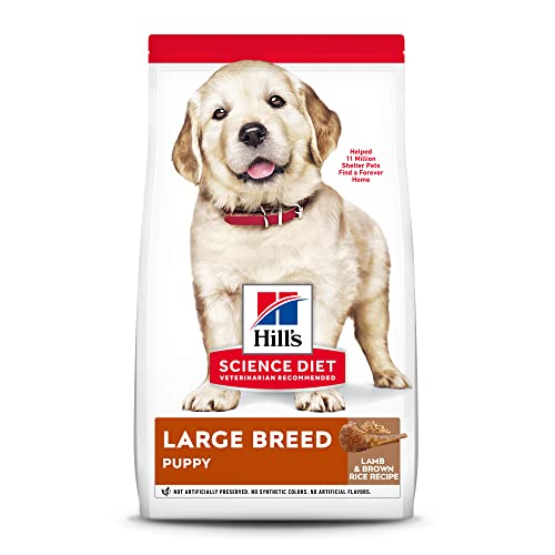 Hill's Science Diet Dry Dog Food, Puppy, Large Breeds, with Real Meat and Whole Grains, Lamb Meal And Brown Rice Recipe, 33 lb. Bag