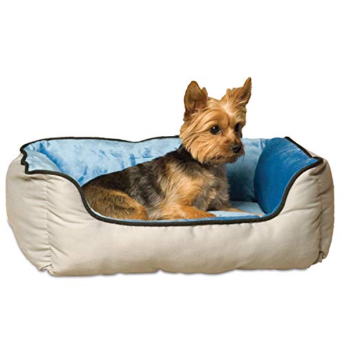 K&H Pet Products Self-Warming Lounge Sleeper Pet Bed Small Gray/Blue 16' x 20'