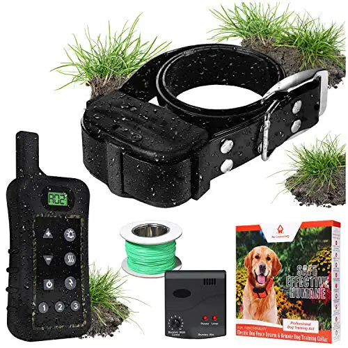 Wireless Dog Fence System - Dog Fence Electric Shock Collar Training with Remote - Pet Containment System with Fence Wire Underground Perimeter (1 Dog with Remote)