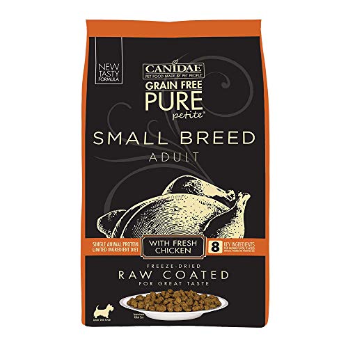 CANIDAE PURE Petite Freeze-Dried raw coated Recipe with Real Chicken Dog Dry 10 lbs.
