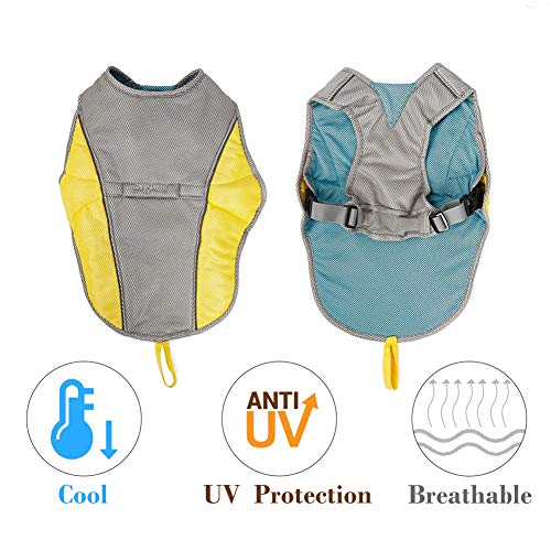 Cooling Vest Harness for Dogs - Evaporative Dog Jacket Safety Reflective Vest for Small Medium Large Dogs, Pet Cooling Coat for Walking Outdoor Hunting Training Camping