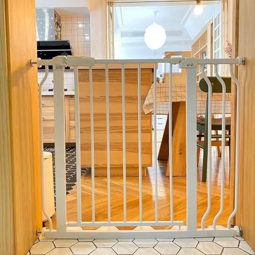 BalanceFrom Easy Walk-Thru Safety Gate for Doorways and Stairways with Auto-Close/Hold-Open Features, 30-Inch Tall, Fits 29.1 - 38.5 Inch Openings, White