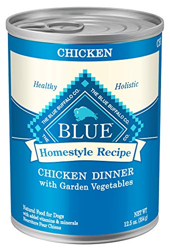 Blue Buffalo Homestyle Recipe Natural Adult Wet Dog Food, Chicken 12.5 oz cans (Pack of 12)