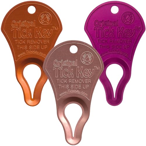 Original Tick Key for Tick Removal 3 Pack (Multi Color)