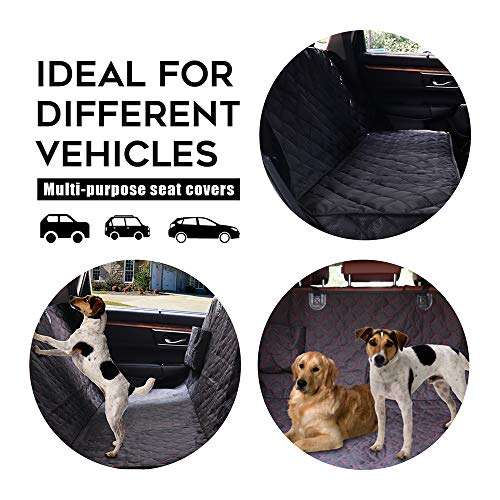 SUPSOO Dog Car Seat Cover Waterproof Durable Anti-Scratch Nonslip Back Seat Pet Protection Dog Travel Hammock with Side Flaps for Cars/Trucks/SUV