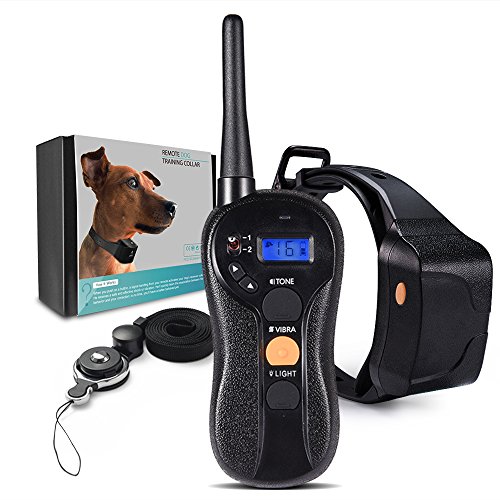 WOLFWILL Dog Training Collar with 1980ft Remote,Electric Vibration Dog Collar No Shock with IPX7 Waterproof Rechargeable Blind Operation for Small Medium Dogs(22 to 88lbs)